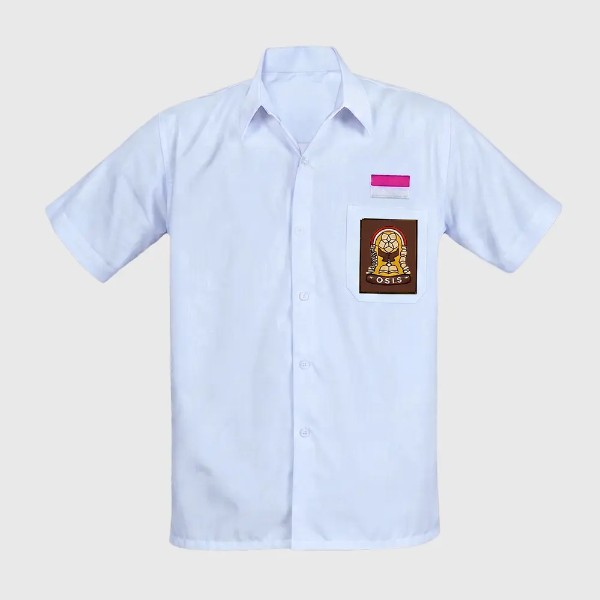Kemeja Seragam SMA SMK Putih Lengan Pendek Atasan Baju Sekolah Laki Perempuan
