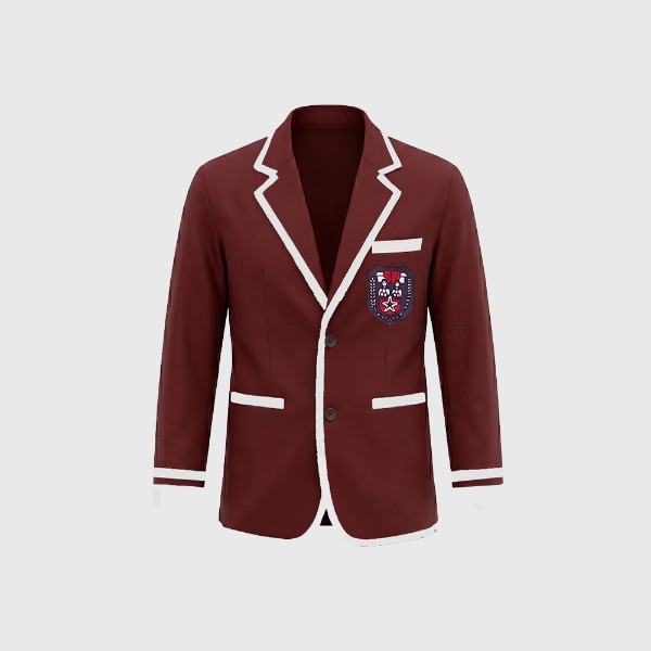 Jas Almamater SD MI Custom Bordir Logo Baju Almet Sekolah Anak Laki Laki Perempuan