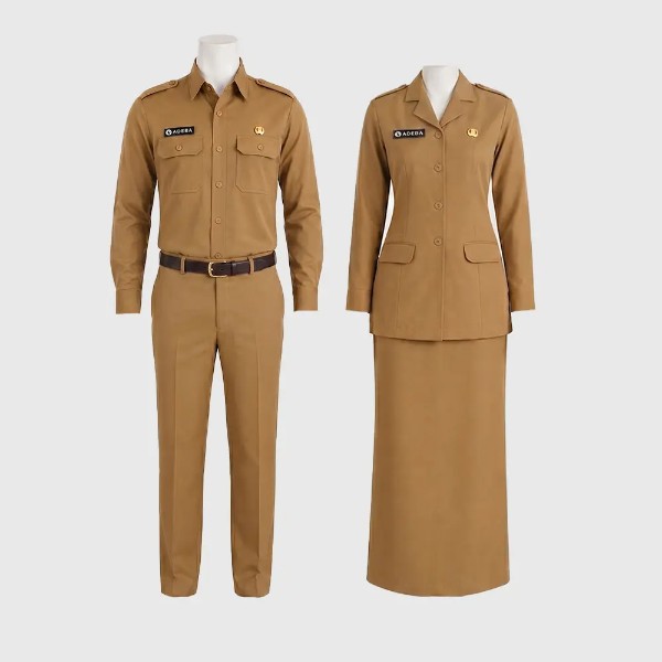 Baju Setelan PNS ASN Pria Wanita Seragam Dinas Khaki Kemeja Celana Rok Pemda Pemkot Premium